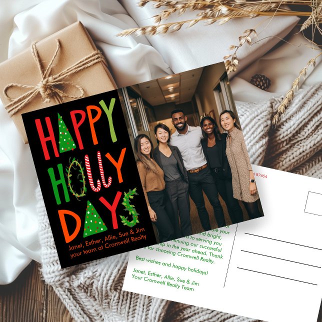 Postal Business Corporate Christmas Holiday CUSTOM Photo  (Business Corporate Christmas Holiday CUSTOM Photo Postcard
)