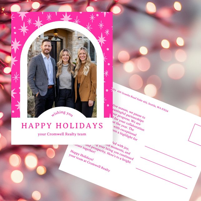 Postal Business Corporate Holiday Stars CUSTOM Arch PHOTO (Business Corporate Holiday Stars CUSTOM Arch PHOTO Postcard
)
