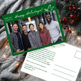Postal Business Simple Dove CUSTOM PHOTO ChristmasHoliday