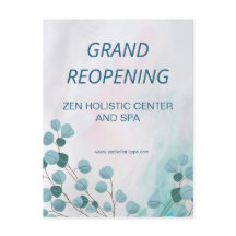 Business Spa Salon Abriendo Eucalyptus Verde azula