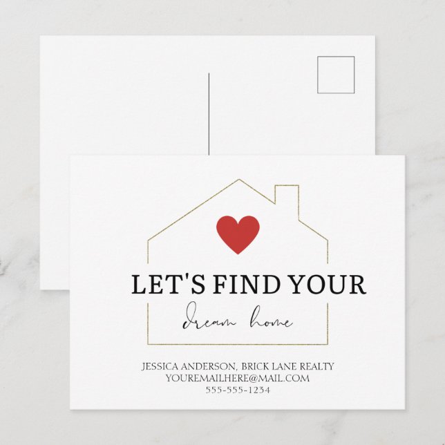 Postal Busquemos su Dream Home Real Estate Marketing (Anverso / Reverso)