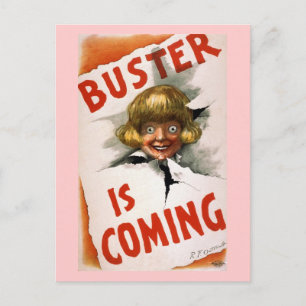 Postal Buster se acerca Poster de teatro de época