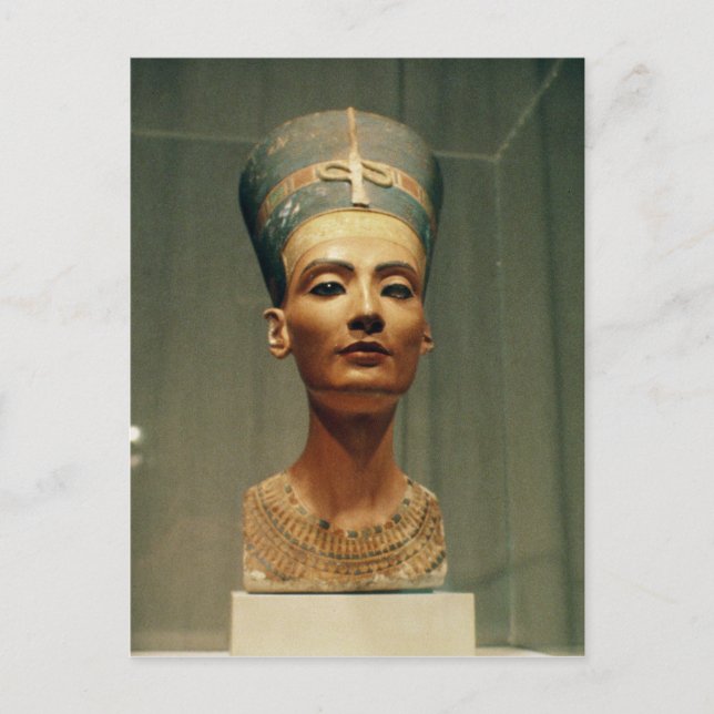 Postal Busto de la Reina Nefertiti, vista frontal (Anverso)
