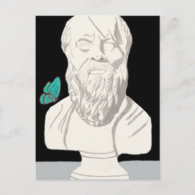 Postal Busto de un Poster filósofo griego (Anverso)