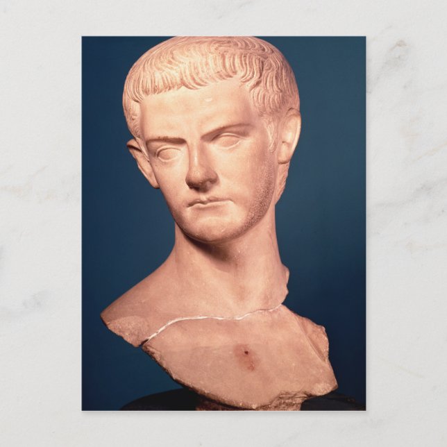 Postal Busto del emperador Caligula de Tracia, c.39-40 AD (Anverso)