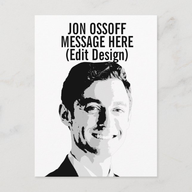 Postal Busto personalizado de Jon Ossoff (Anverso)