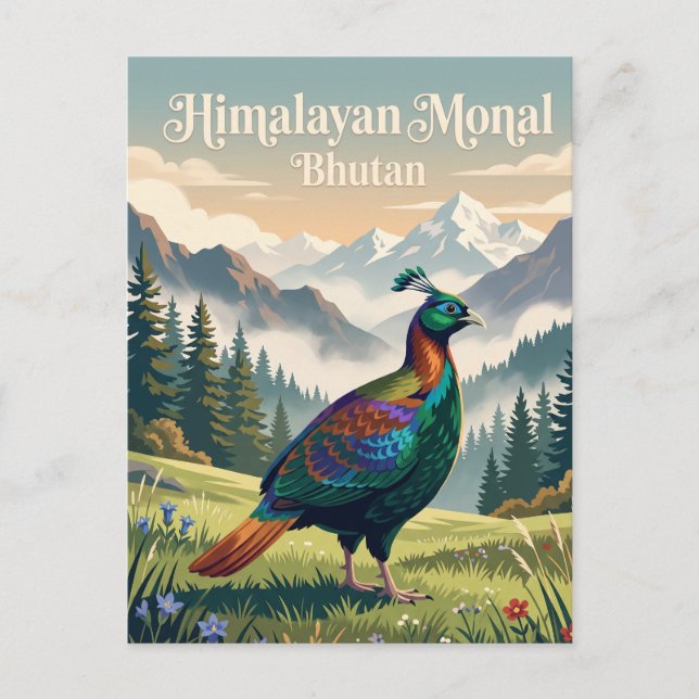 Postal Bután (Anverso)