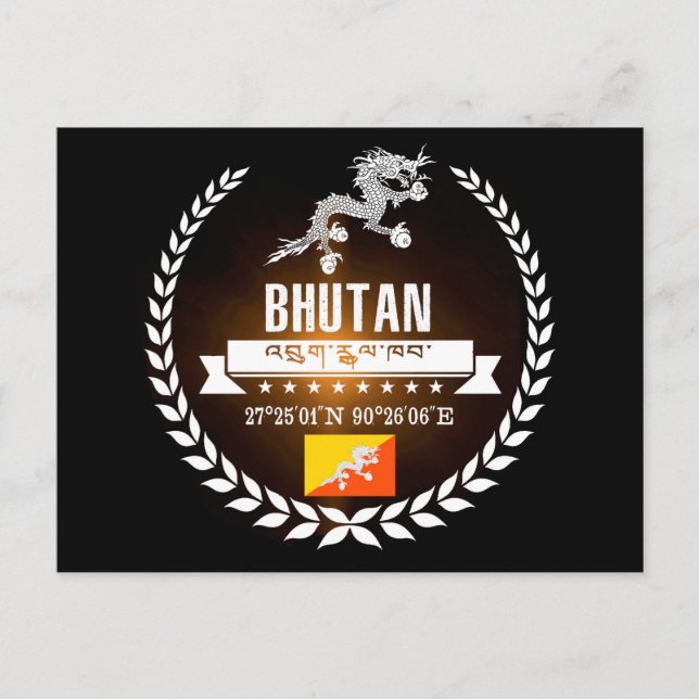 Postal Bután (Anverso)