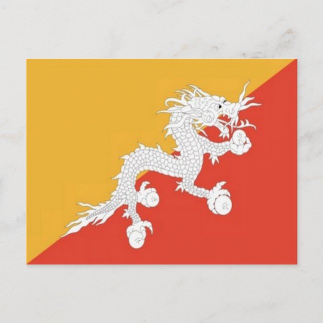 Postal Bután - Bandera - (Anverso)