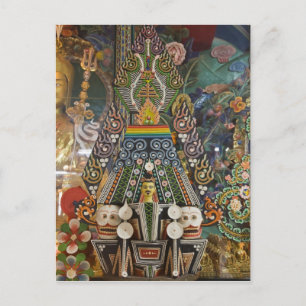 Postal Bután. Pasteles ceremoniales hechos por monjes ado