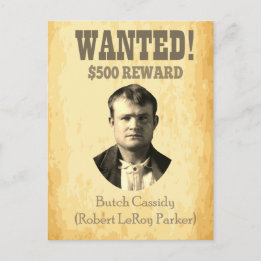 Postal Butch Cassidy 🚨 Wild West Outlaw Poster