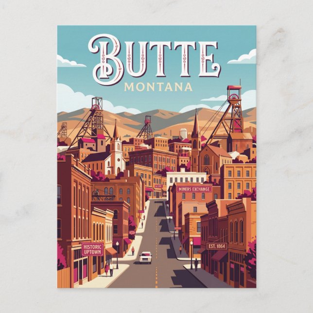 Postal Butte Estados Unidos (Anverso)