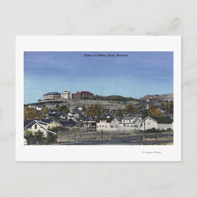 Postal Butte, Montana - La escuela de minas mira (Anverso)