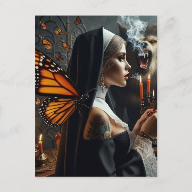Postal Butterfly Nun Werewolf Horror (Anverso)