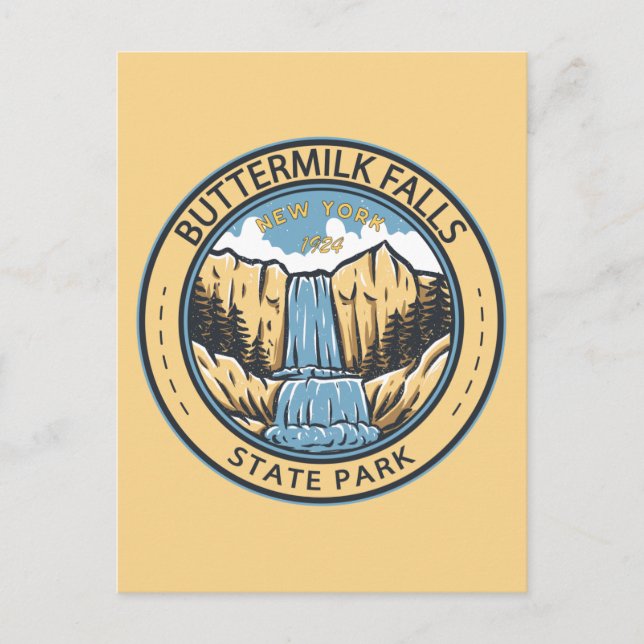 Postal Buttermilk Falls State Park New York Badge (Anverso)