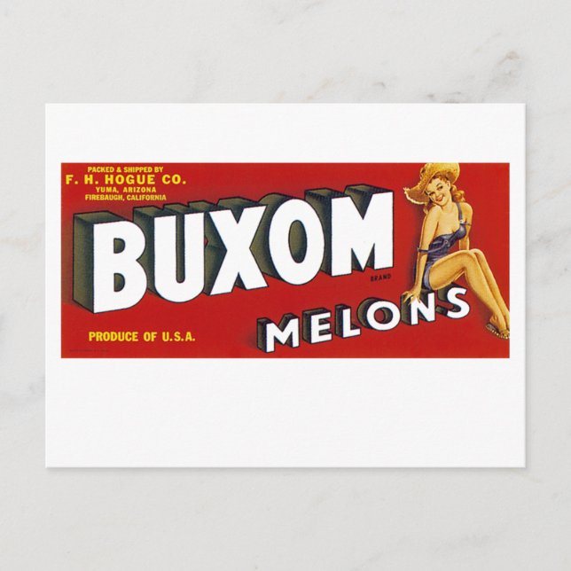 Postal Buxom Mellons (Anverso)