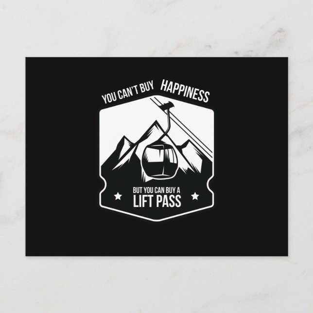 Postal Buy A Lift Pass Skiing Winter Sports (Anverso)