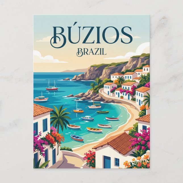 Postal Búzios, Río de Janeiro, Brasil Brasil (Anverso)