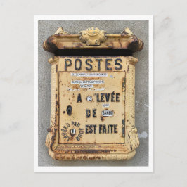 Postal Buzón de correo antiguo en Francia