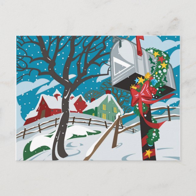 Postal Buzón de correo, casa de campo (Anverso)