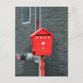 POSTAL BUZÓN DE CORREO ROJO POSTCROSSING