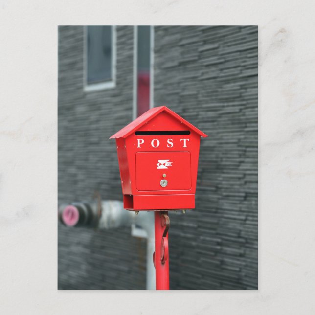 POSTAL BUZÓN DE CORREO ROJO POSTCROSSING (Anverso)