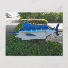 Postal Buzón de pez espada en la isla de Hawaii