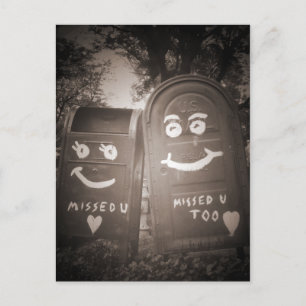 Postal buzones de correo de amor: te extrañé