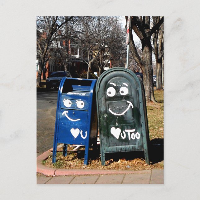 Postal Buzones de correo de amor : te quiero (Anverso)