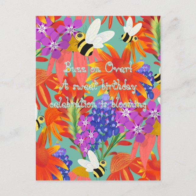 Postal BuzzAmongBlooms_Editable Niños (Anverso)