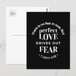 Postal BW 'El amor perfecto impulsa el miedo' - 1 John 4: