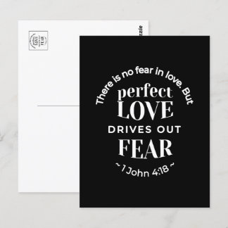 Postal BW 'El amor perfecto impulsa el miedo' - 1 John 4: