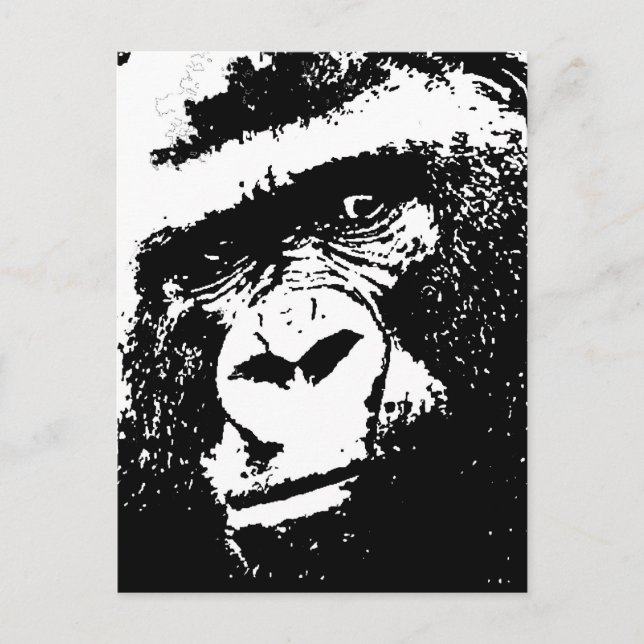 Postal BW Gorila Face (Anverso)