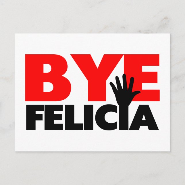 Postal Bye Felicia Hand Wave (Anverso)