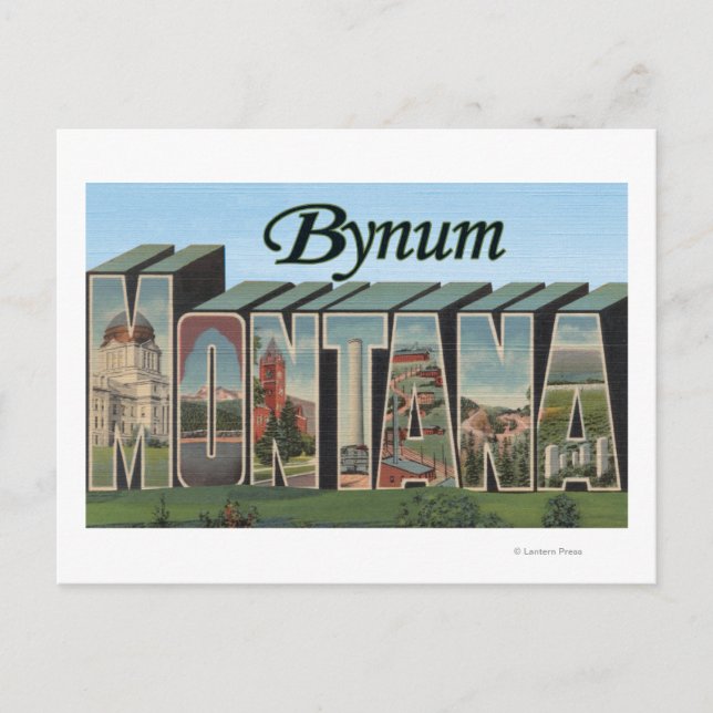 Postal Bynum, MontanaLarge Letter ScenesBynum, MT (Anverso)