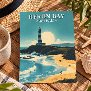 Postal Byron Bay Australia Vintage Playa Faro