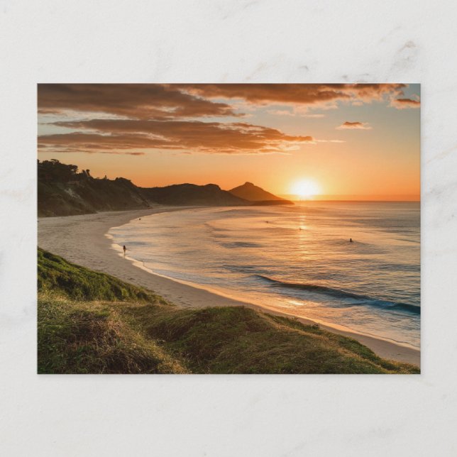 Postal Byron Bay Beach Golden Hour Australia (Anverso)