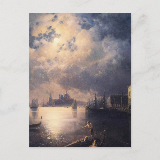 Postal Byron en Venecia, por Ivan Aivazovsky (Anverso)