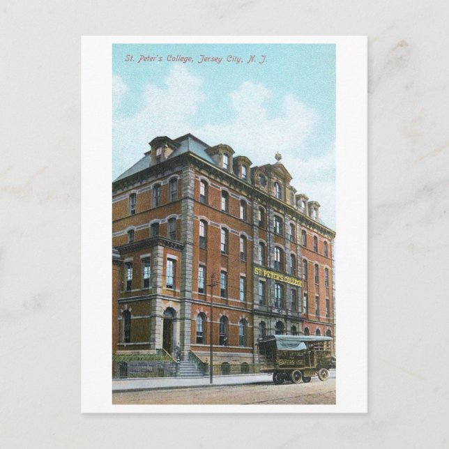 Postal c1910 St Peter's College, Jersey City, Nueva Jerse (Anverso)