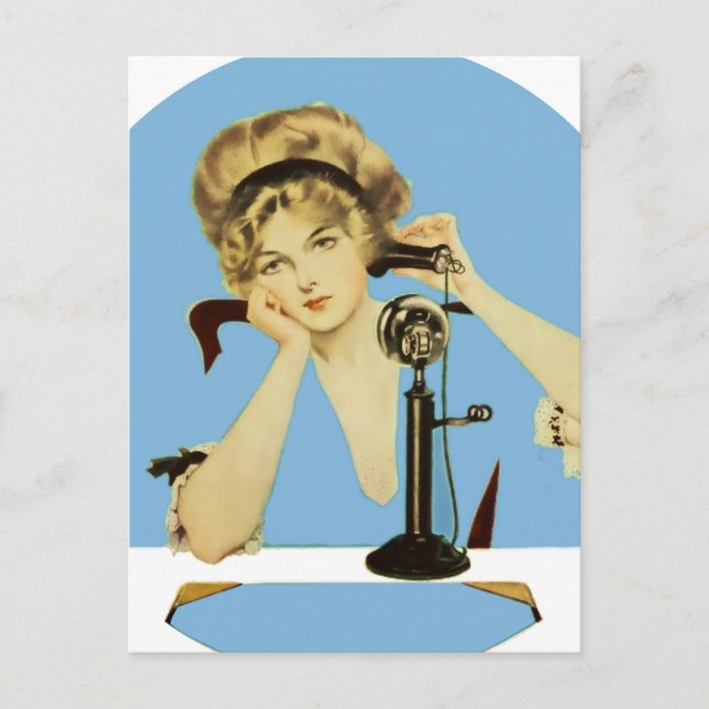 Postal C Coles Phillips "Chica de la fuga" "Larga distanc (Anverso)