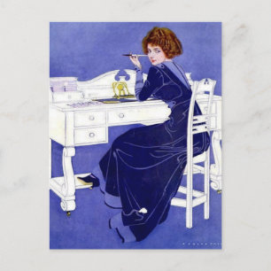 Postal C Coles Phillips ‘Chica que se desvanece’ “Querida