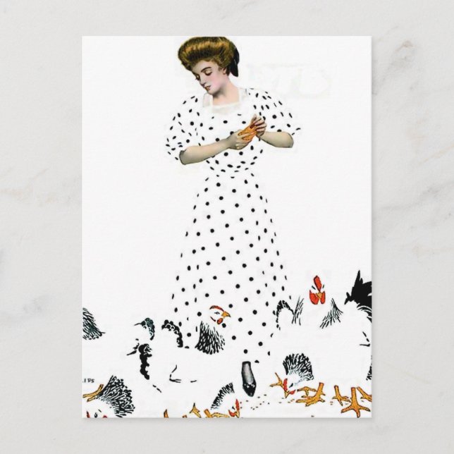 Postal C Coles Phillips ‘Chica que se desvanece’  “Vida e (Anverso)