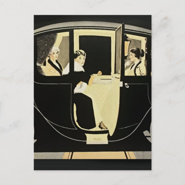 Postal C Coles Phillips “Flanders Colonial Electric” Auto (Anverso)