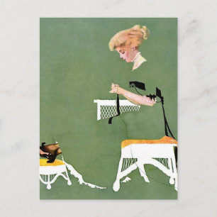Postal C Coles Phillips “Lazos de Hogar” Fadeaway Girl