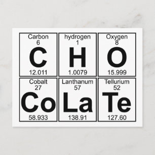 Postal C-H-O-Co-La-Te (chocolate) - Completo