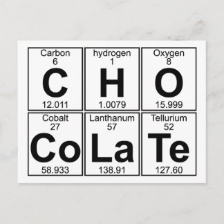 Postal C-H-O-Co-La-Te (chocolate) - Completo