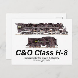 Postal C&O Class H-8 Allegheny Steam Locomotive Profile