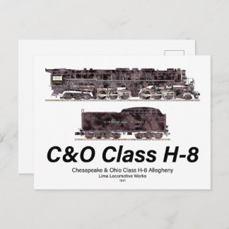 Postal C&O Class H-8 Allegheny Steam Locomotive Profile