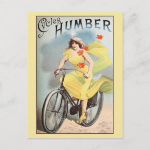 Postal ca 1890 Ciclos de cosecha Bicicletas Bicyles y Hum