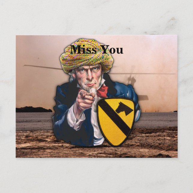 Postal caballería de aire 1 caballería división iraq parc (Anverso)